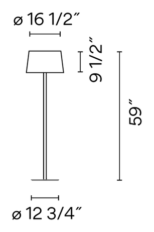 Warm Lighting Collection by Vibia, size drawing: Models 4905, 4906