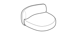 Nube Sofa by Ditre Italia, size drawing: Rounded chaise longue