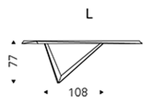 Varenne Console Table by Cattelan Italia, size drawing 1