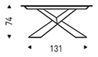 Tyron Crystalart Drive Extendable Dining Table by Cattelan Italia, size drawing 1