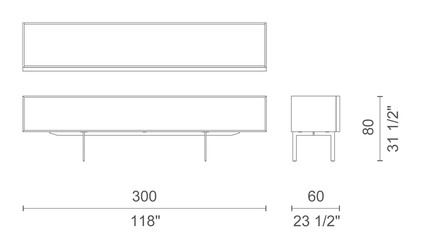 Lochness Cabinet by Cappellini, size drawing: LH_1