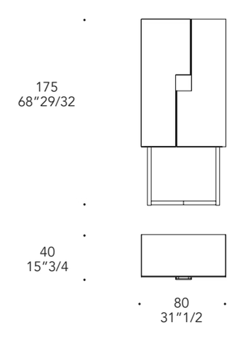 Musa Madia Sideboard by Reflex, size drawing