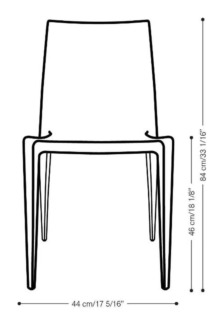 The Bellini Chair, Set of 2 by Heller, size drawing 1
