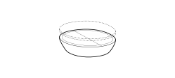 Deck Coffee Table by Ditre Italia, size drawing: Diam.120 cm maxi round coffee table without top