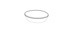 Deck Coffee Table by Ditre Italia, size drawing: Wooden top for maxi round coffee table