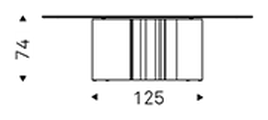 Papel Keramik Dining Table by Cattelan Italia, size drawing 1