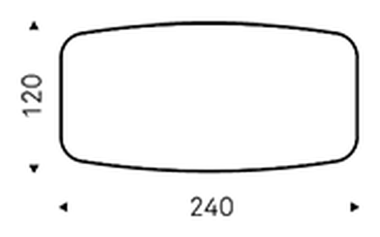 Papel Keramik Premium Dining Table by Cattelan Italia, size drawing 2