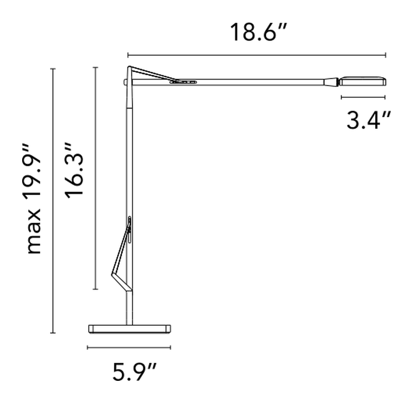 Kelvin Edge Table Lamp by Flos, size drawing 1