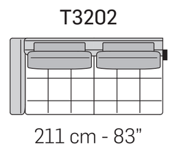 Cortina Tufted Sofa by Nicoline, size drawing 8
