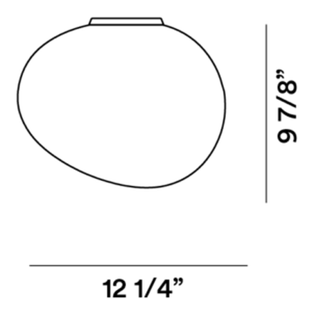 Gregg Semi Wall Lamp by Foscarini, size drawing: Gregg Media Semi 1