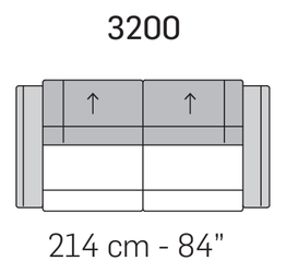 Pisa Sofa by Nicoline, size drawing 2