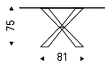 Spyder Keramik Dining Table by Cattelan Italia, size drawing 1