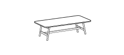 Aany Coffee Table by Ditre Italia, size drawing: Side table