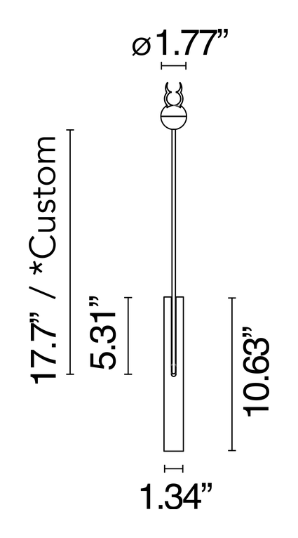 My Circuit Spot Ø35 Module by Flos, size drawing