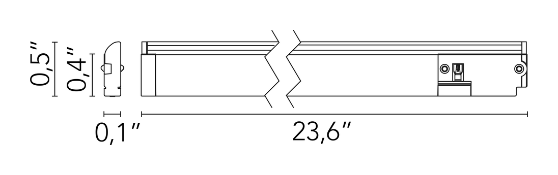 Light Stripe Wall-Washer Module by Flos, size drawing 3