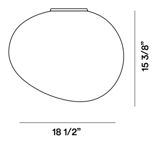 Gregg Semi Wall Lamp by Foscarini, size drawing: Gregg Grande Semi 1