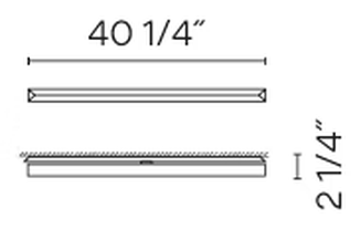 Halo Lighting Collection by Vibia, size drawing: Model 2360