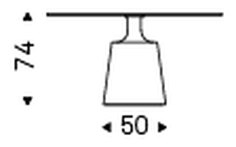Yoda Dining Table by Cattelan Italia, size drawing 1