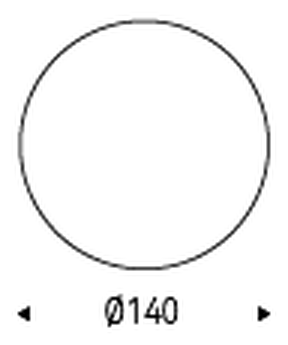 Botero Wood Round Dining Table by Cattelan Italia, size drawing 3