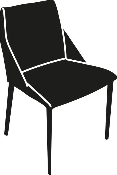 Sally Chair by Bontempi, size drawing: 34.48
