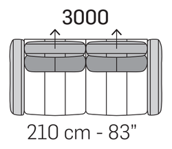 Antares Leg Sofa by Nicoline, size drawing 3