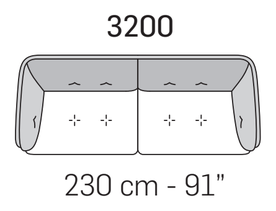 Charme Sofa by Nicoline, size drawing 4