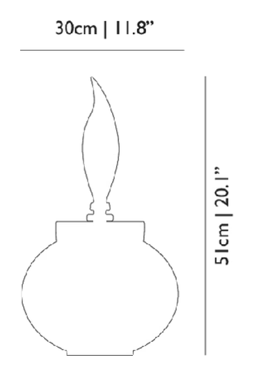 Delft Blue Vases by Moooi, size drawing: Model 2