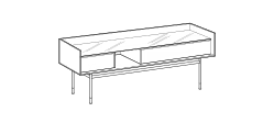 Dialogo Sideboard by Ditre Italia, size drawing: Sideboard console