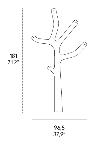 Alberto Clothesline Support by Casamania, size drawing