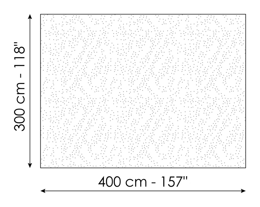 Nairobi Rug by Bonaldo, size drawing: Nairobi 300 x 400