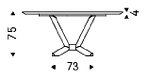Planer Ker-Wood Round Dining Table by Cattelan Italia, size drawing 1