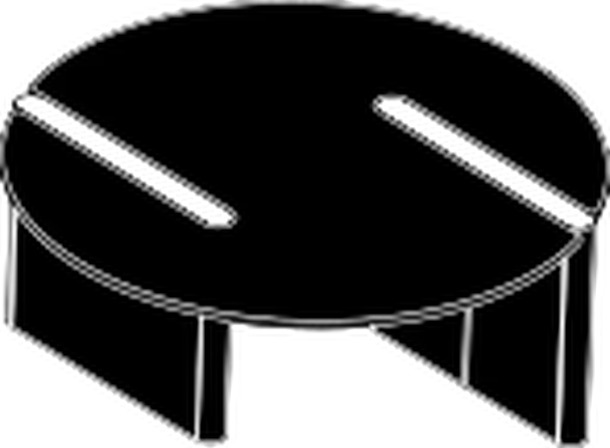 Bolt Coffee Table by Bontempi, size drawing: 08.56