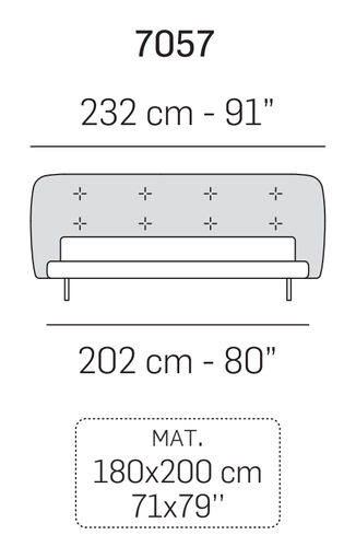 Rubicon Bed by Nicoline, size drawing 7