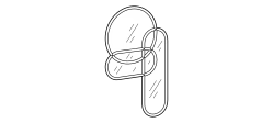 Multitude Mirror by Ditre Italia, size drawing: Multitude me big mirror