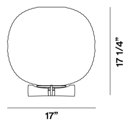 Gem Table Lamp by Foscarini, size drawing