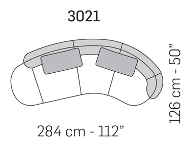 Amalfi Sofa by Nicoline, size drawing 3