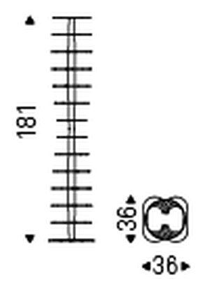 DNA Bookcase by Cattelan Italia, size drawing