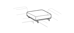 St. Germain Sofa by Ditre Italia, size drawing: Angular base