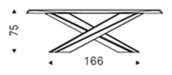 Lancer Wood Dining Table by Cattelan Italia, size drawing 4