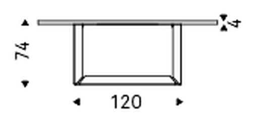 Dragon Wood Dining Table by Cattelan Italia, size drawing 1