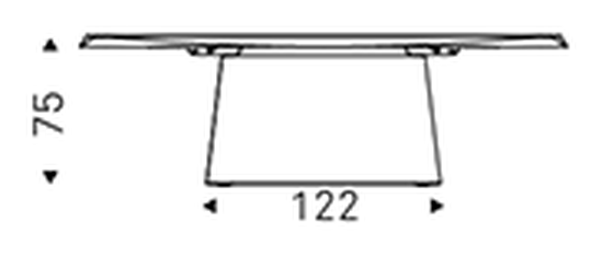 Napoleon Wood Dining Table by Cattelan Italia, size drawing 5