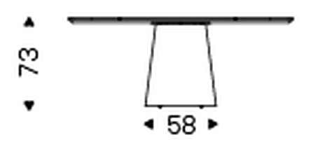 Rado Wood Console Table by Cattelan Italia, size drawing 1