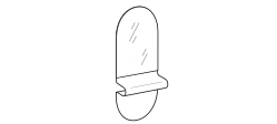 U Mirror by Ditre Italia, size drawing