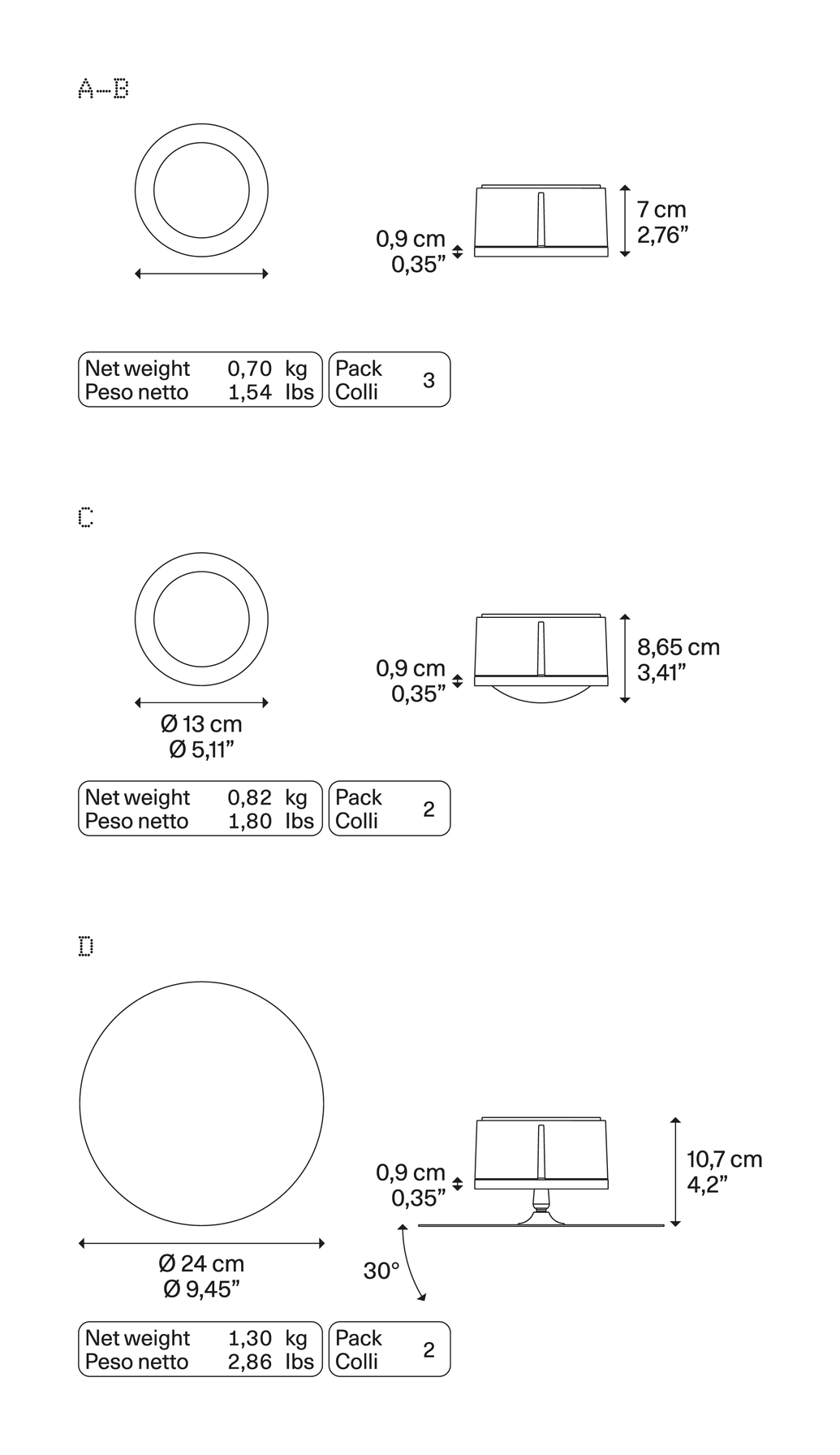 Map Lighting System by Lodes, size drawing: MAP Additional Point
