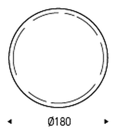 Botero Argile Dining Table by Cattelan Italia, size drawing 5