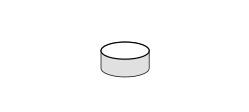 Clip Set Ottoman and Table by Ditre Italia, size drawing: Round mixed footstool diameter 80