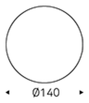 Atrium Keramik Round Dining Table by Cattelan Italia, size drawing 2