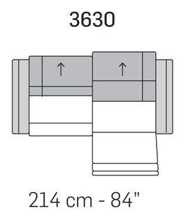 Pisa Sofa by Nicoline, size drawing 8