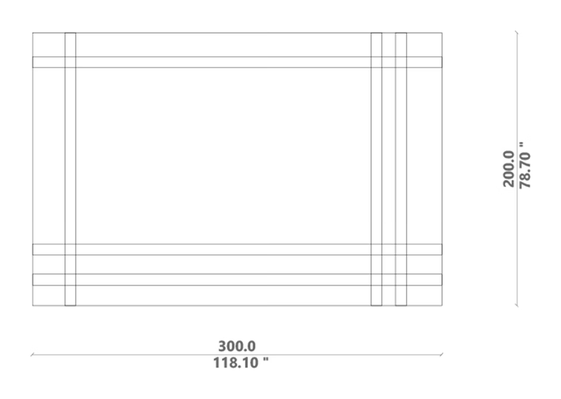 Flat Rug by Talenti, size drawing: 3 × 2