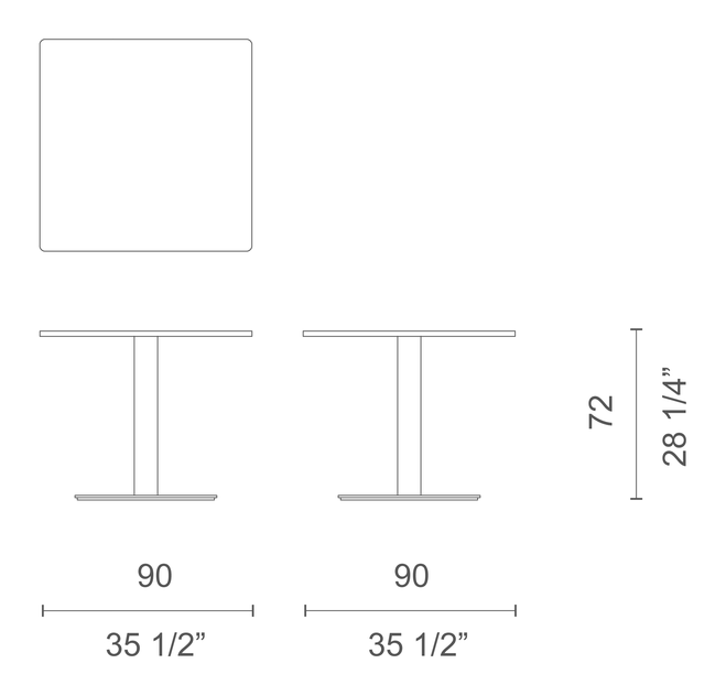 Break Table by Cappellini, size drawing: BE_3AL